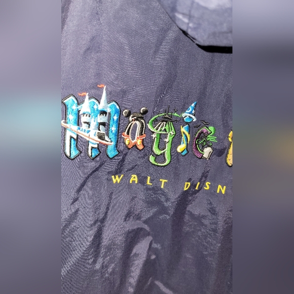 Walt Disneyworld Magical Kingdom jacket navy 90s vintage mens small - Picture 6 of 11